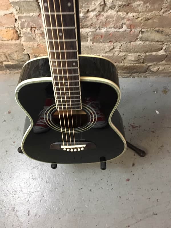 Oscar Schmidt OGHS-B 1/2 Size Dreadnought Black image 1