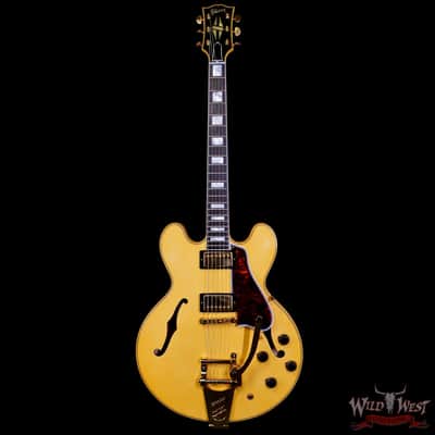 Gibson Custom Shop M2M 1959 ES-355 Reissue with Bigsby Murphy Lab Ultra Light Aged Heavy Antique White 9.00 lbs image 3