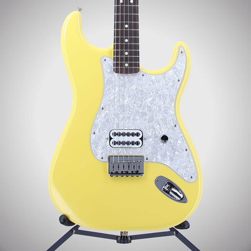 Fender Certified Pre-Owned Tom DeLonge Stratocaster, Rosewood Fingerboard, Graffiti Yellow (I8) (52115)