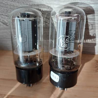 Rare RCA 6L6GB 6L6 GB matched pair, DOUBLE RECTANGULAR GETTER, big glass, 5881 sub super strong USA made Holy grail ! image 7