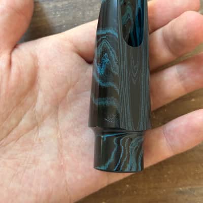 Ted Klum Florida Blue Marble Tenor Sax Mouthpiece - 7 tip, Mark Turner facing! image 3