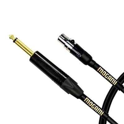Mogami Gold BPSH TS Belt Pack Bodypack Guitar Instrument Transmitter Cable Straight 1/4" TS NEUTRIK Male Plug to Mini TA4F-Female 4-Pin Straight Connector for Shure Line 6 G50 G55 G90 Relay AKG Lock T1 UT1 SC1 BLX1 PG1 PGX1 GLXD1 QLXD1 SLX1 ULX1 Wireless image 1