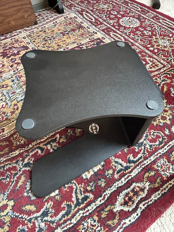 K&M Table Monitor Stands - Black metal image 1