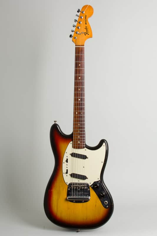Fender Mustang Solid Body Electric Guitar (1977), ser. #S718693, black tolex hard shell case. image 1