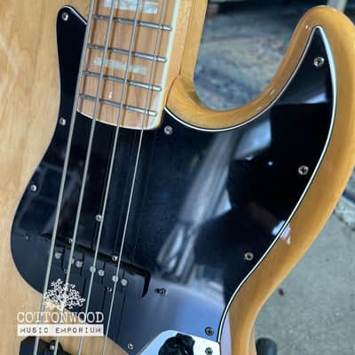 Fender Crafted in Japan (CIJ) 1975 Reissue Jazz Bass (JB75) – Natural Ash with Maple Neck (2004-2005) image 4