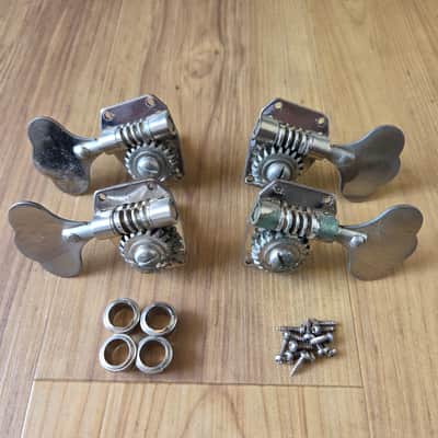 Set of Vintage Early 1960's Gibson EB Bass Tuning Keys w/ Ferrules, Mounting Screws! image 1