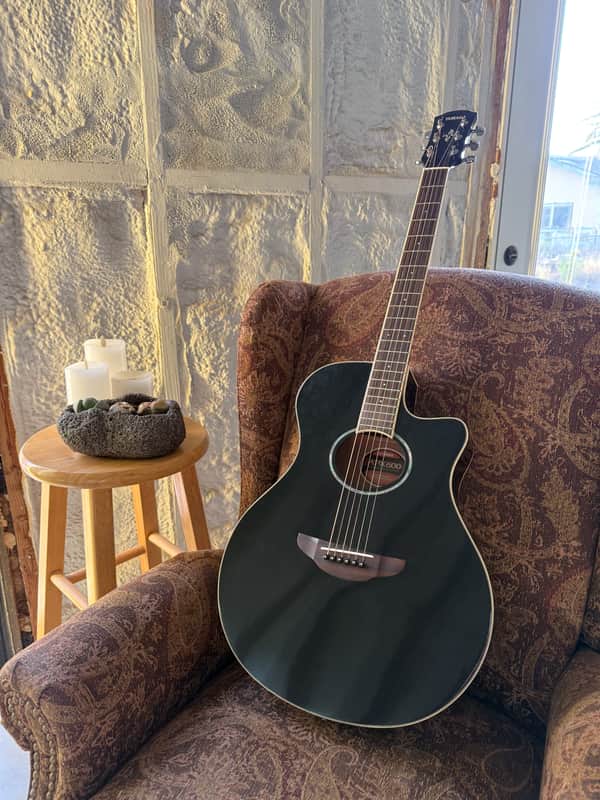 Yamaha APX600 Black with Semi Hard Case image 1
