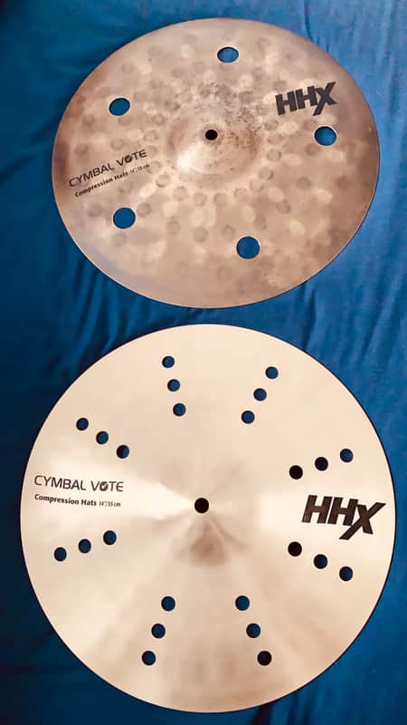 Sabian 14" HHX Compression Hi-Hat Cymbals (Pair) 2022 - Present - Natural image 1