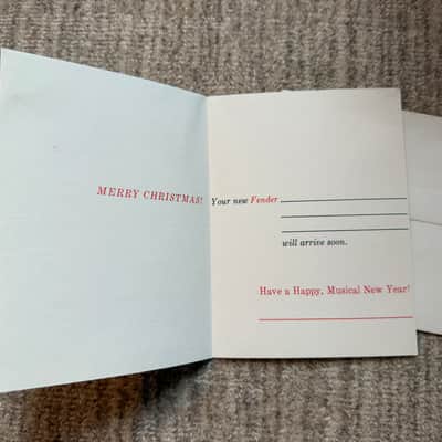 Early 1960s Fender Christmas Card Case Candy image 3
