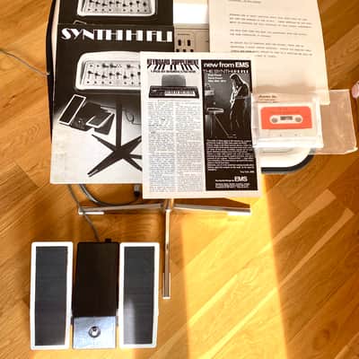 EMS Synthi Hi Fli SERIAL NUMBER ONE w/chrome stand, control pedals, paperwork, original  demo cassette, etc image 20