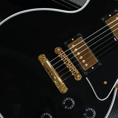 2023 Gibson Custom Shop Les Paul Custom w/ Slim Taper Neck Electric Guitar Black Ebony + COA OHSC image 5