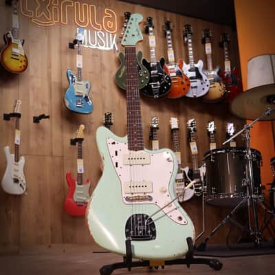 Fender Custom Shop 1963 Jazzmaster Relic Aged Surf Green image 5