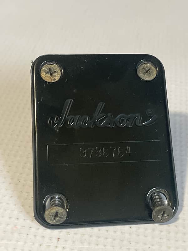 2005 Era Made in Japan Jackson DKMGT Dinky Guitar Factory Black Neckplate & Screws image 1