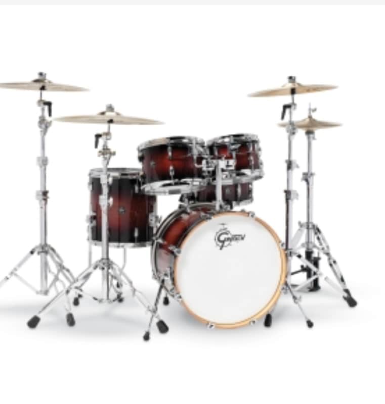 Gretsch Renown 5 Piece Drum Set (20/10/12/14/14sn) Cherry Burst image 1