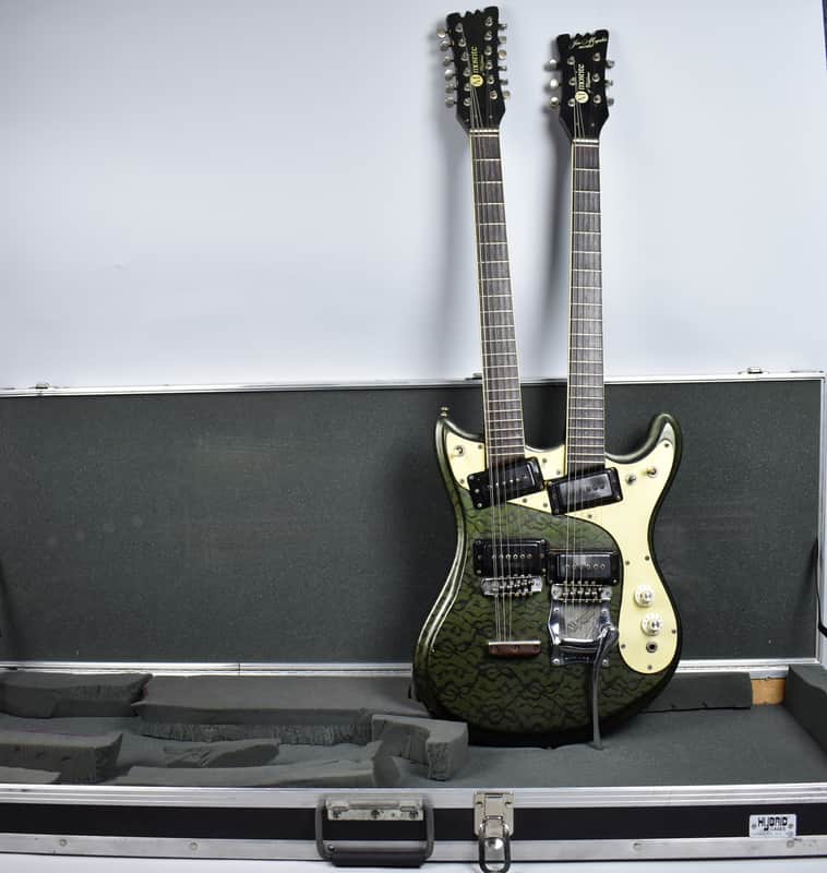 1966 Mosrite Double Neck 6/12 Rare 1 of 1 Custom Snake Skin w/OHSC image 1