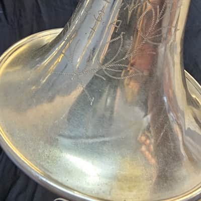 King made by H N White American Stndard Bb Cornet 1920 - silver plate image 13