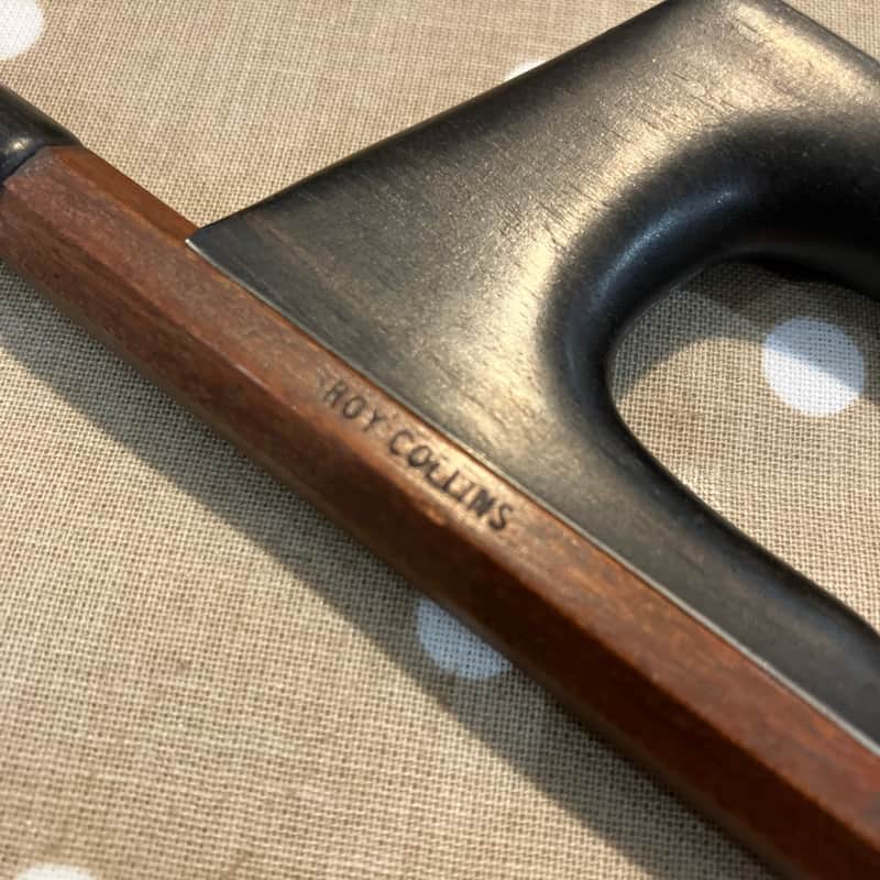 Double Bass German Frog Bow - Roy Collins - Pernambuco - 1/4 Size - Unique image 1