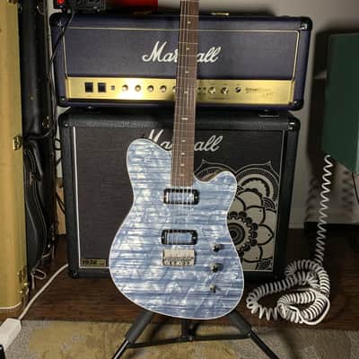 Rhoney Vireo 2010s Sky Blue Pearloid drum wrap top mastery bridge image 8