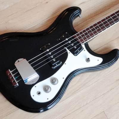 1970s Mosrite Firstman Vintage Electric Bass Guitar Black Mark I Japan Avenger image 1