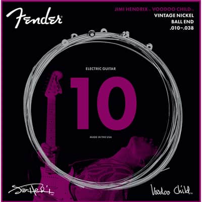 073-0150-609 Jimi Hendrix Voodoo Child Fender Electric Guitar Strings Vintage Nickel Ball End
