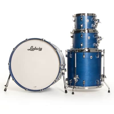 Ludwig Neusonic Shell Set MOD2 PB Satin Royal Blue - Drum Shell Set image 1