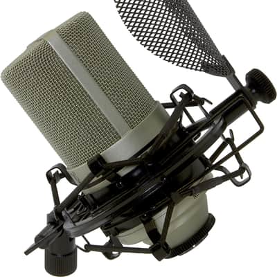 MXL 990 Large Diaphragm Condenser Microphone Complete Bundle, Silver image 4