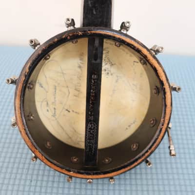 Vintage Antique 1930s Ukulele Uke Banjolele Banjo Mandolin Frying Pan Shaped Shaped Relic Slingerland Missing Bridge Project image 9