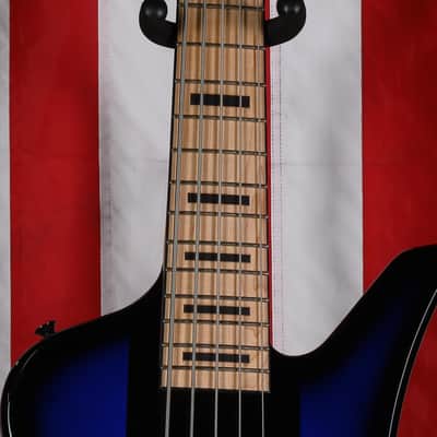 Jackson X Series David Ellefson Signature Kelly Bird V - Blue Stripe image 4