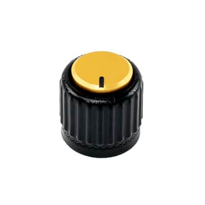 D’Addario Universal Loknob - Large Black & Gold Plastic Knob image 2
