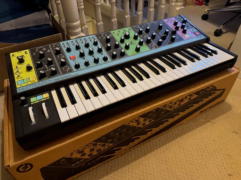 Moog Matriarch 49-Key Semi-Modular Analog Synthesizer 2019 - Present - Black / Multi-Colored Panel image 1