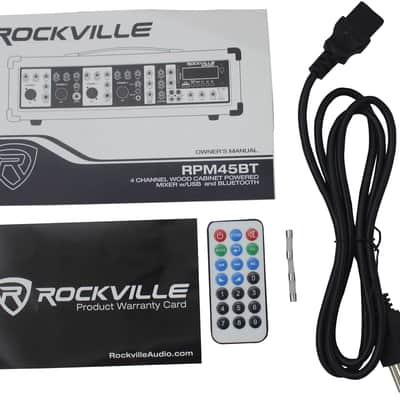 Rockville RPM45BT 1800w Powered 4 Channel Mixer/Amplifier w Bluetooth/EQ/Effects image 5