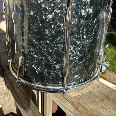 Premier Royal Scot Pipe Band Snare Drum #2 1970s - Grey Marble and Chrome image 3