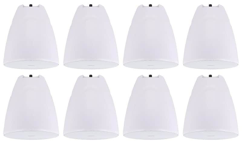 Rockville PEN-80T WHITE 8" 70V 40W Hanging Pendant Speaker Commercial/Restaurant image 1