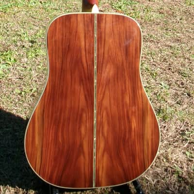1980 Yairi YW-600 Dreadnought Guitar New Jacaranda Natural+Vintage Hard Case image 2
