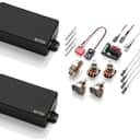 EMG ZW SET ZAKK WYLDE 81 + 85 BLACK ACTIVE SIGNATURE HUMBUCKER PICKUP SET SHORT SHAFT POTS & WIRING
