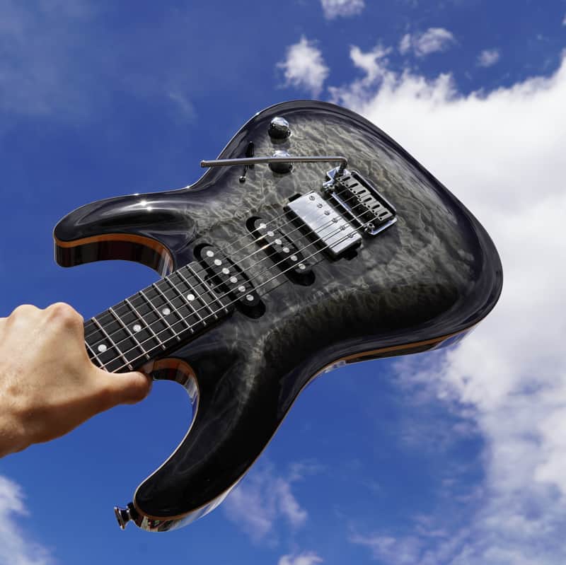 Schecter DIAMOND SERIES California Classic - Charcoal Burst  6-String Electric Guitar w/  Hard Case (2023) image 1