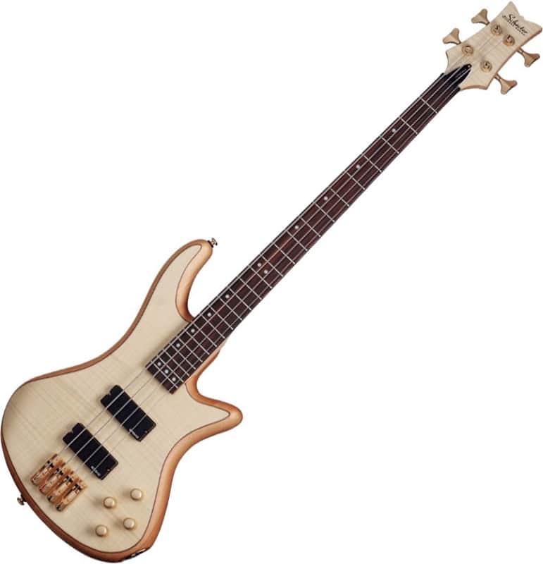 Schecter Stiletto Custom-4 Electric Four-String Bass Guitar - Natural Satin image 1