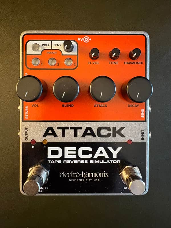 Electro-Harmonix Attack Decay Reverse Tape Simulator 2019 - Present - Orange / Black image 1