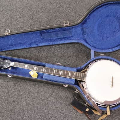 1980s Iida Model 229 5-string Banjo w/ Hardshell case imagen 1