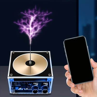Touchable Music Tesla Coil Speaker | Bluetooth Plasma Audio, Lighting Effects, High-Voltage Visual Sound image 6