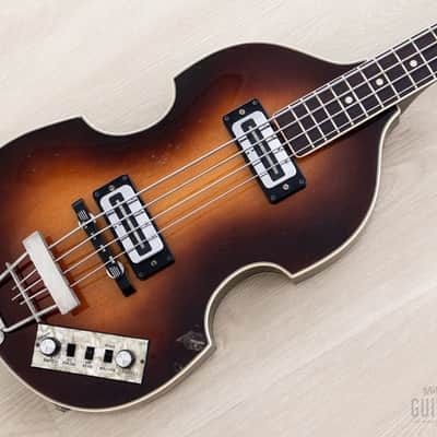 1974 Hofner 500/1 Beatle Bass Vintage Violin Bass Sunburst w/ Blade Pickups, Case image 1