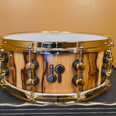 Sonor SQ2 Snare, 14x5.5, Heavy Beech, African Marble w/ Gold Hardware image 4