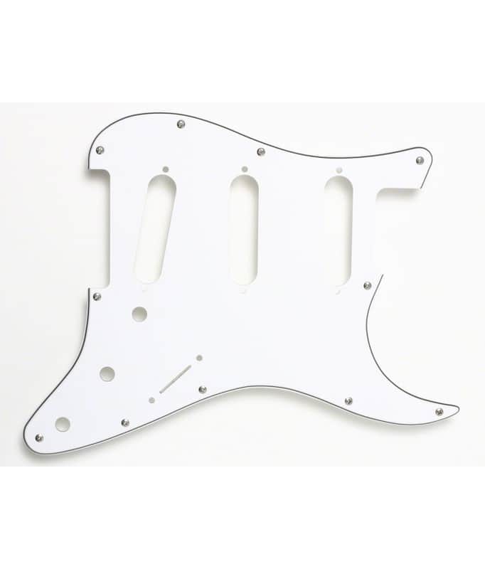 Fender Stratocaster Pickguard, 11-Hole, 3-Ply White image 1