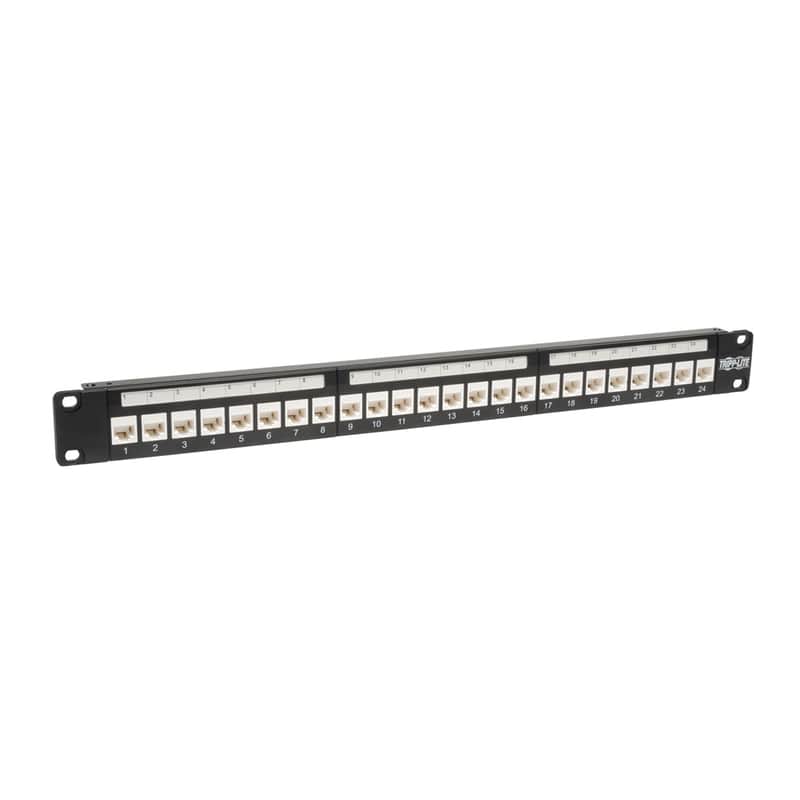 Tripp-Lite N250-024-LP 24-Port Cat6/Cat5 Low Profile Feed-Through Patch Panel image 1
