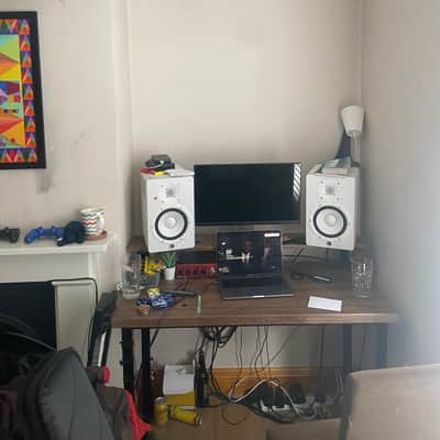 Yamaha HS7 6.5" Powered Studio Monitor (Pair) 2015 - Present - White image 2
