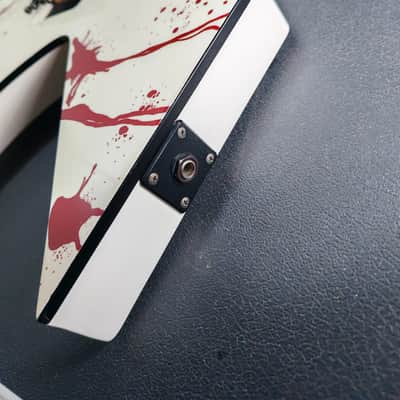 B.C. Rich Joey Jordison Signature Warlock Murderdolls - White Blood Splatter image 9