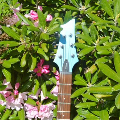Schecter C-6 Deluxe in Satin Metallic Light Blue w/ Black Dunlop Straploks & a New Black Gator Hardshell Case image 8