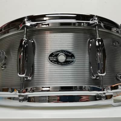 Slingerland No. 140 Student Model 5x14" 10-Lug Ribbed Aluminum Snare Drum 1960s - 1970s
