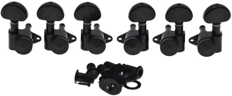 Locking Tuners 3x3 Full Size Locking Guitar Tuners Tuning Keys Pegs Guitar Machine Heads for or Acoustic Guitars Black image 1