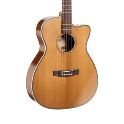 Cort Essence Series OC4 OM Cutaway Acoustic-Electric Guitar - Natural Semi Gloss image 1